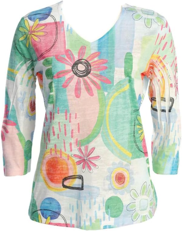 Jess & Jane Sunny Burnout Sublimation Top