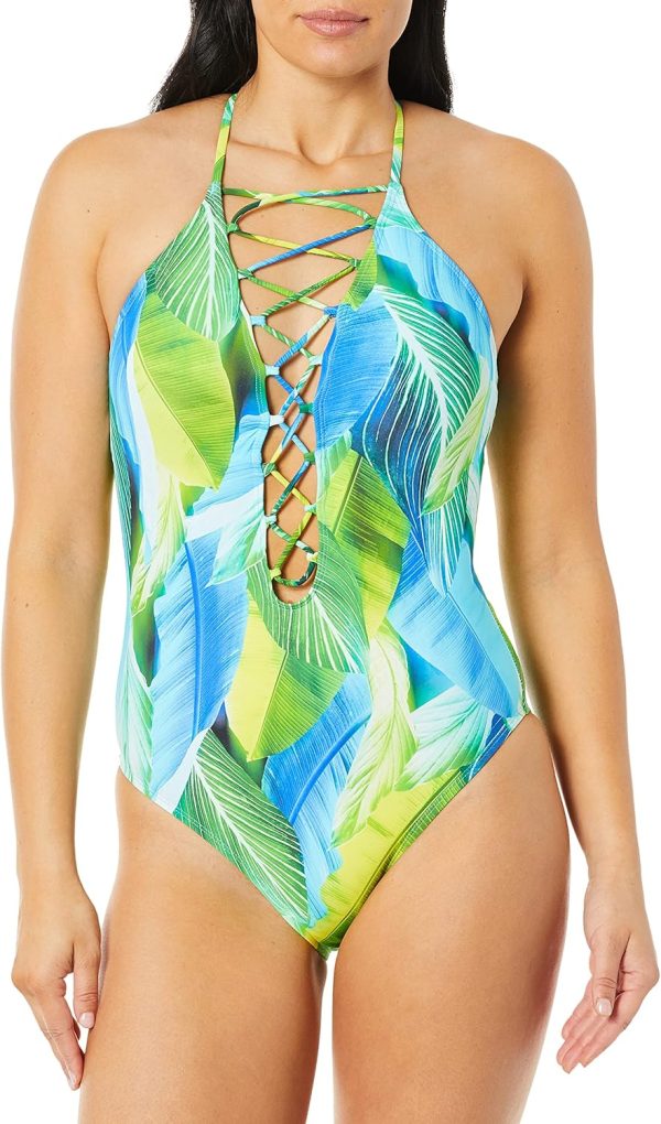 La Blanca Women's Plunge One Piece Swimsuit